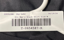 Load image into Gallery viewer, Alo Mens Black Short Sleeve Crew Neck Pullover T-Shirt Size Medium