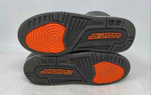 Load image into Gallery viewer, Nike Kids Air Jordan 3 Retro Gray Black Lace-Up Sneaker Shoes Size 6Y No Insole