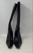 Load image into Gallery viewer, Via Spiga Womens Black Leather Square Toe Side Zip Knee High Boots Size 8 M