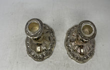 Load image into Gallery viewer, Set Of 2 Pcs Towle Silver-Tone Engraved Home Decor Collectible Candle Holders
