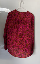 Load image into Gallery viewer, INC International Concepts Womens Pink & Brown Geometric Print Blouse Top Size L