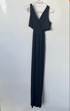 Load image into Gallery viewer, Forever 21 Womens Black Sleeveless Faux Wrap Side Cut-Out Maxi Dress Size S