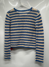 Load image into Gallery viewer, Elie Tahari Womens White Blue Long Sleeve Cardigan Sweater Size XS