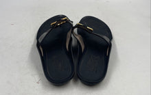 Load image into Gallery viewer, Authentic Salvatore Ferragamo Womens Black Patent Leather Slide Sandals Size 6 B