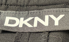 Load image into Gallery viewer, DKNY Womens Black Flat Front Stretch Straight Leg Cropped Pants Size 14