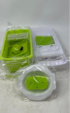 Load image into Gallery viewer, Multi Blade Vegetable Chopper Mandoline Slicer Dicer Shredder Green White