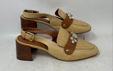 Load image into Gallery viewer, Arezzo Womens Emery Beige Brown Adjustable Strap Block Slingback Sandals Size 39