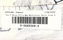 Load image into Gallery viewer, Tua X Perry Ellis Mens Multicolor Tropical Leaf Print Button-Up Shirt Size Small