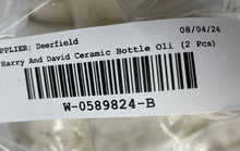Load image into Gallery viewer, Harry & David Ceramic Embossed Grape And Leaf Designs Oil And Vinegar Cruets Set