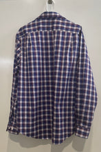 Load image into Gallery viewer, Tommy Hilfiger Mens The Flex Cool Blue Plaid Athletic Fit Dress Shirt Size Large