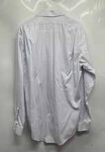 Load image into Gallery viewer, Lands' End Mens White Blue Check Print Tailored Fit Dress Shirt Size 16 1/2