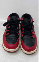 Load image into Gallery viewer, Nike Boys Air Jordan 1 Low Red Black Leather Lace-Up Sneaker Shoes Size 6Y