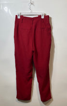 Load image into Gallery viewer, Forever 21 Womens Red Pleated Front Pockets Straight Leg Trouser Pants Size M