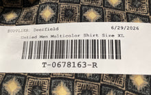 Load image into Gallery viewer, Untied Mens Brown Printed Short Sleeve Collared Button-Up Shirt Size XL