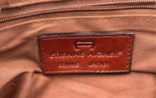 Load image into Gallery viewer, Authentic Etienne Aigner Womens Dark Brown Leather Crossbody Purse Stained