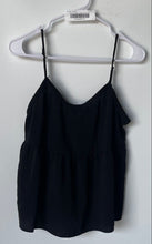 Load image into Gallery viewer, Forever 21 Womens Black Sleeveless Peplum Camisole Tank Top Size Medium