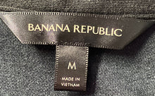 Load image into Gallery viewer, Banana Republic Womens Black Short Sleeve Collared Button-Up Shirt Size Medium