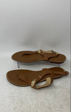 Load image into Gallery viewer, Michael Kors Womens Mandy Brown Leather Slingback Thong Sandals Size 8M
