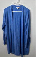 Load image into Gallery viewer, Loft Womens Blue Long Sleeve Comfort Open Front Shrug Blouse Top Size L