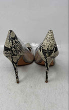 Load image into Gallery viewer, Schutz Womens White Clear Animal Print Pointed Toe Stiletto Pump Heels Size 6.5B