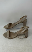 Load image into Gallery viewer, Pelle Moda Womens Moira 2 Gold-Tone Glitter Open Toe Ankle Strap Sandals Sz 7.5M
