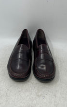 Load image into Gallery viewer, School Issue Womens Ivy Red Leather Moc Toe Slip-On Penny Loafer Shoes Size 7 W