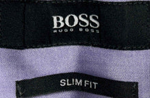 Load image into Gallery viewer, Boss Hugo Boss Mens Purple Long Sleeve Collared Slim Fit Dress Shirt Sz 15.5 39