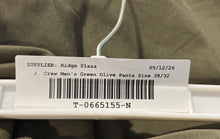 Load image into Gallery viewer, J.Crew Mens Olive Green Flat Front Pockets Regular Fit Chino Pants Size W38/L32