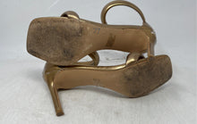 Load image into Gallery viewer, Steve Madden Womens Partay Gold Back Zip Stiletto Ankle Strap Sandals Size 6.5M