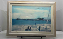 Load image into Gallery viewer, Naples Pier Florida Oil Painting Signed Beach Coastal Seascape Wall Decor Art