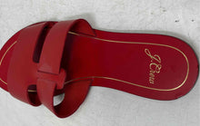 Load image into Gallery viewer, J.Crew Womens Cyprus Red Leather Slip-On Open Toe Slide Sandals Size 8.5