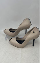 Load image into Gallery viewer, Melissa Womens Spike II Cream Leather Peep Toe Stiletto Pump Heels Size 8
