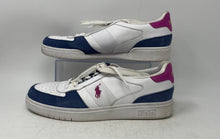 Load image into Gallery viewer, Polo Ralph Lauren Mens CRT PP White Blue Purple Lace-Up Sneaker Shoes Size 11