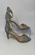 Load image into Gallery viewer, Vince Camuto Womens VC-Court Silver Open Toe Ankle Strap Heels Size 6.5M