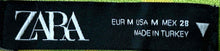 Load image into Gallery viewer, Zara Womens Green Yellow Abstract Flat Front Bootcut Leg Trouser Pants Size M