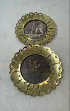 Load image into Gallery viewer, Assorted 2-Piece 1950 English Colonial Brass Wall Decorative Collector Plates