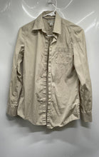 Load image into Gallery viewer, Banana Republic Womens Beige Long Sleeve Spread Collar Button-Up Shirt Size XS