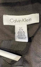 Load image into Gallery viewer, Calvin Klein Womens Black Roll tab Sleeve Button Up Shirt Blouse Size L