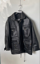 Load image into Gallery viewer, Oscar Piel Mens Black Long Sleeve Pockets Lined Full-Zip Utility Jacket Size M