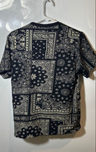 Load image into Gallery viewer, Maison Article Mens Black Paisley Print Crew-Neck Pullover T-Shirt Size M