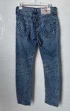 Load image into Gallery viewer, True Religion Mens Blue Denim Medium Wash Low-Rise Skinny Leg Jeans Pants Sz 29