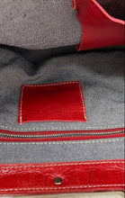 Load image into Gallery viewer, Christopher Kon Womens Red Pebble Leather Top Handle Clutch Purse
