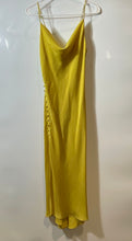Load image into Gallery viewer, Zara Womens Yellow Satin Lingerie Wedding Summer Bachelorette Slip Dress Size S