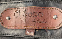 Load image into Gallery viewer, Ci Sono By Cavalini Womens Black Pockets Full-Zip Motorcycle Jacket Size Medium