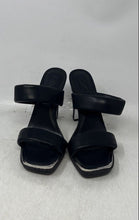 Load image into Gallery viewer, DKNY Womens Ralia Black Silver Leather Slip-On Stiletto Platform Heels Size 5.5M