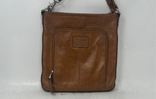 Load image into Gallery viewer, Fossil Womens Brown Leather Adjustable Strap Zip Top Lined Crossbody Bag