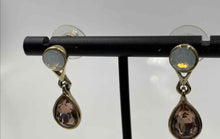 Load image into Gallery viewer, Authentic Givenchy Women's Gold -Tone Champagne Crystal Teardrop Earrings