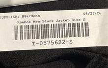 Load image into Gallery viewer, Reebok Mens Black Long Sleeve Pockets Full-Zip Jacket Size Small