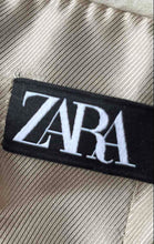 Load image into Gallery viewer, Zara Womens Gray And Brown Plaid Long Sleeve Button Front Jacket Size Medium