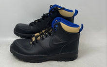 Load image into Gallery viewer, Nike Boys Manoa LTR BQ5372-003 Black Blue Lace-Up Sneaker Shoes Size 7Y